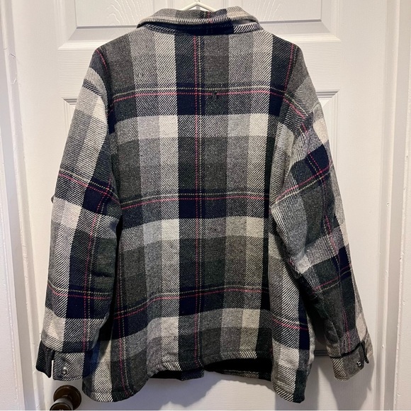 Vintage CODET Jacket Heavy Wool Hunting Plaid Canada Black Mackinaw Large Men - Picture 5 of 5